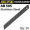 OLFA Blades Stainless Steel 50/pack 9mm